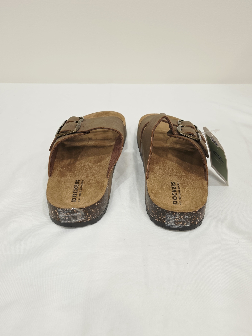 Dockers Brown Double-Buckle Cork Footbed Sandals - Picture 4 of 8